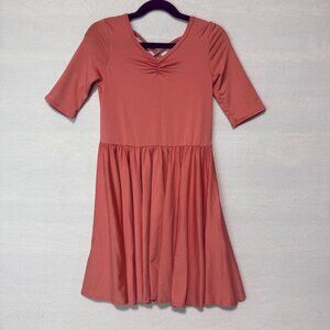 Dotdotsmile Dress Size 7 Solid Salmon New with Tags